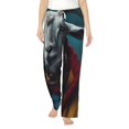 thumbnail image 1 of Bixox Women's Surrealist Goat Patterned Pajama Pants Loungewear, 1 of 5