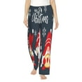 thumbnail image 1 of Bixox Women's Three Cute Christmas Gnomes Patterned Pajama Pants Loungewear, 1 of 5