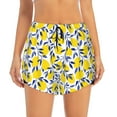 thumbnail image 1 of Bixox Women's Tropical Lemon pattern 2 in 1 Running Shorts - Lightweight Athletic Workout Gym Yoga Shorts Liner with Pockets - XX-Large, 1 of 7