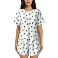 thumbnail image 1 of Bixox Women's Turtle Printed Pajama Set 2 Piece Lounge Set Top and Shorts Soft Pajamas, Shorts with Pockets, 1 of 7