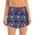 thumbnail image 1 of Bixox Women's Underwater Animals pattern 2 in 1 Running Shorts - Lightweight Athletic Workout Gym Yoga Shorts Liner with Pockets - Small, 1 of 5