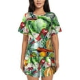 thumbnail image 1 of Bixox Women's Vegan1 Printed Pajama Set 2 Piece Lounge Set Top and Shorts Soft Pajamas, Shorts with Pockets, 1 of 7