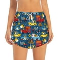 thumbnail image 1 of Bixox Women's Vehicles Cartoon with Funny Drivers,Animal Drivers pattern 2 in 1 Running Shorts - Lightweight Athletic Workout Gym Yoga Shorts Liner with Pockets - Large, 1 of 7
