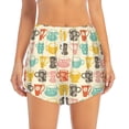 thumbnail image 1 of Bixox Women's Vintage Cup pattern 2 in 1 Running Shorts - Lightweight Athletic Workout Gym Yoga Shorts Liner with Pockets - XX-Large, 1 of 7
