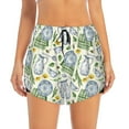 thumbnail image 1 of Bixox Women's Vintage Utensils pattern 2 in 1 Running Shorts - Lightweight Athletic Workout Gym Yoga Shorts Liner with Pockets - X-Large, 1 of 7