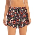 thumbnail image 1 of Bixox Women's Winter Holiday Christmas pattern 2 in 1 Running Shorts - Lightweight Athletic Workout Gym Yoga Shorts Liner with Pockets - X-Large, 1 of 7