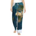 thumbnail image 1 of Bixox Women's World Map Patterned Pajama Pants Loungewear, 1 of 5