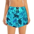 thumbnail image 1 of Bixox Women's World Turtle Day pattern 2 in 1 Running Shorts - Lightweight Athletic Workout Gym Yoga Shorts Liner with Pockets - Large, 1 of 7