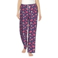 thumbnail image 1 of Bixox Women's red Skull flower Patterned Pajama Pants Loungewear, 1 of 5