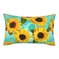 thumbnail image 1 of Bixox Yellow Sunflowers With Green Leaves Printed Pillow Protector,Super Soft Ideal for Home,Guests,Rentals - 16"x24", 1 of 8