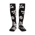 thumbnail image 1 of Bixox black white Skull bone Print Compression Socks,Compression Socks Women & Men Circulation for Medical,Running,Athletic, 1 of 7