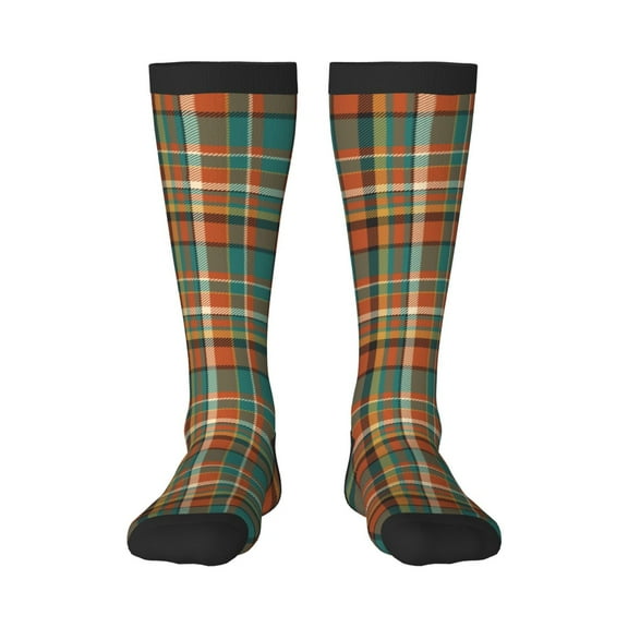 Bixox colorful plaid Patterned Men's and Women's Knee Socks High Socks Outdoor Sports Socks