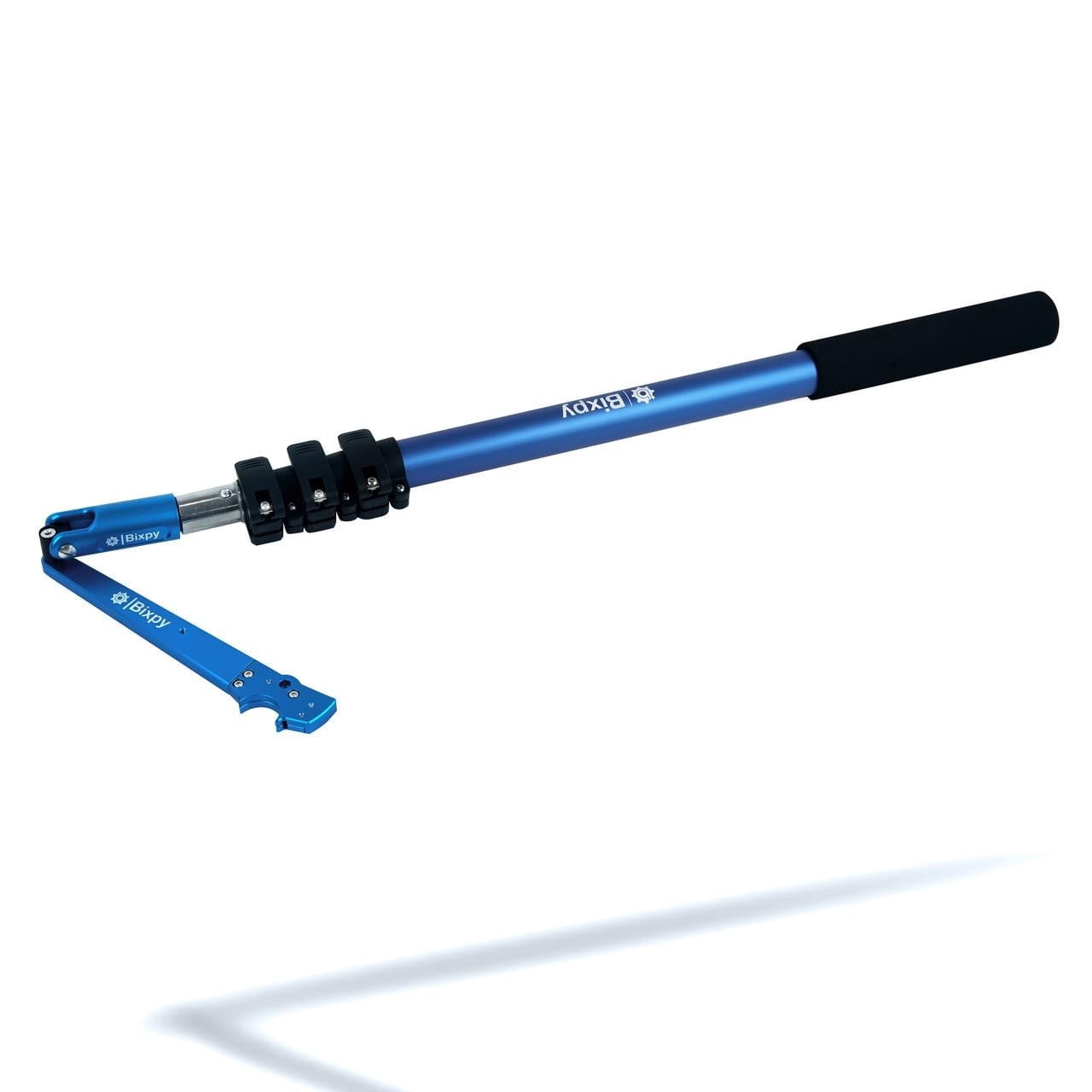 Bixpy Pole Steering Kit for Kayaks & Boats – Compatible with Power Pole, Universal Kayak & Transom Adapters – Swivel Steering with Telescopic Handle 26.25”–79” – 360° Maneuvering & Sharp Turns