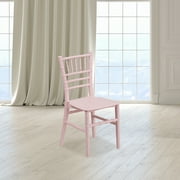 BizChair 10 Pack Child’s Pink Resin Party and Event Chiavari Chair for Commercial & Residential Use
