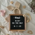 thumbnail image 1 of BizChair 10x10 Felt Letter Board with Wooden Frame, 389 PP Letters Including Numbers, Symbols and Icons, Canvas Carrying Case, Torched Wood/Black Felt, 1 of 11