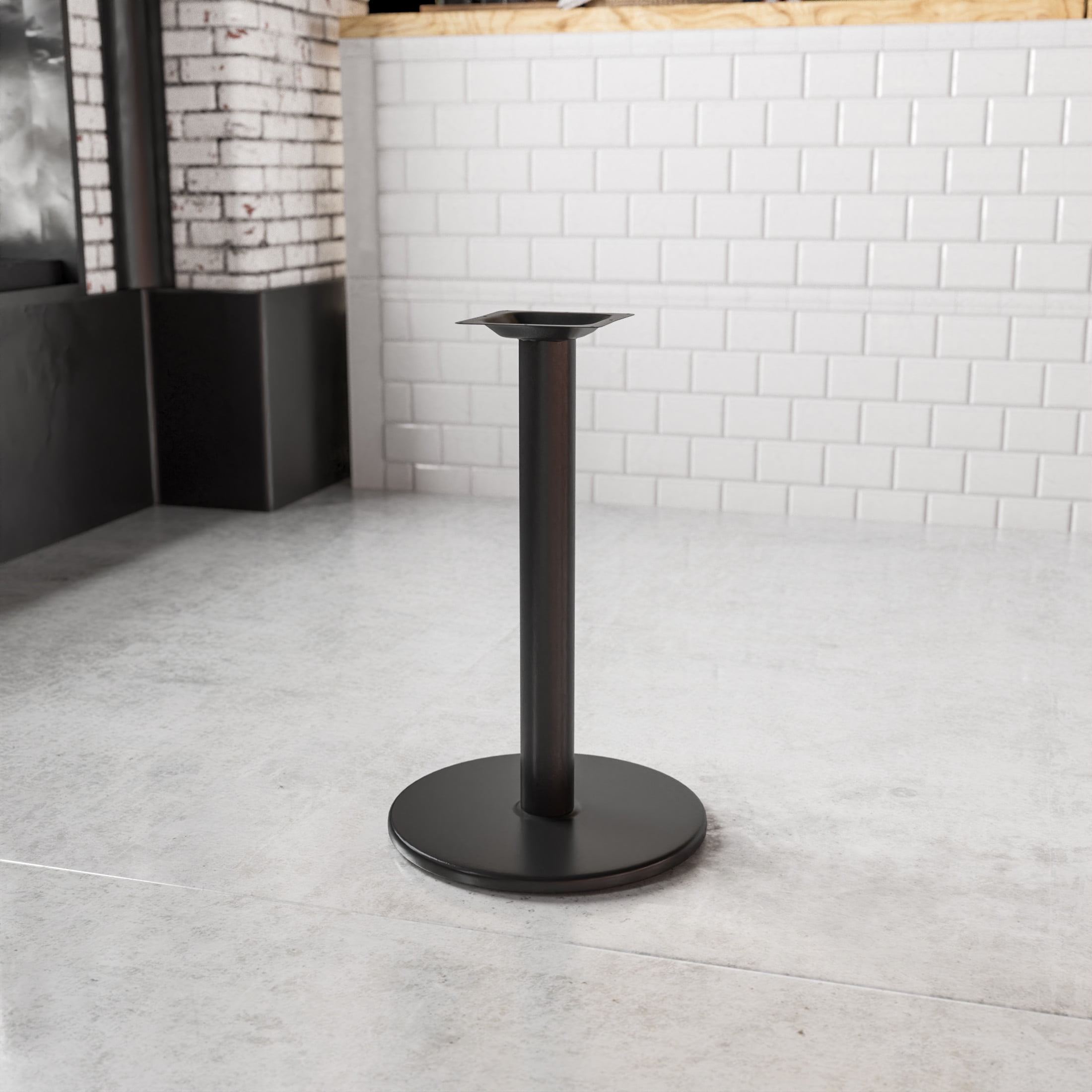 BizChair 18'' Round Restaurant Table Base with 3'' Dia. Table Height ...