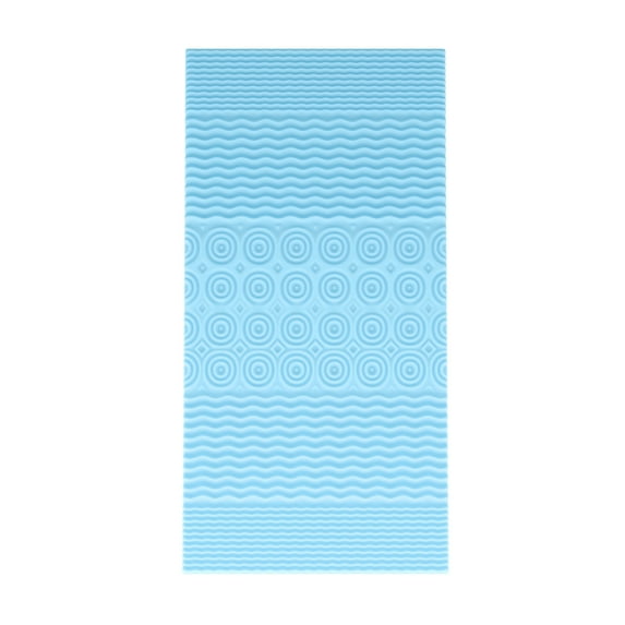 BizChair 2 Inch Cooling Gel Infused 5-Zone Twin Memory Foam Mattress Topper with CertiPUR-US Certified Foam
