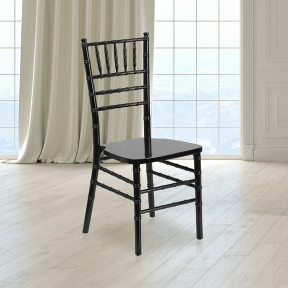 BizChair 2 Pack Black Wood Chiavari Chair