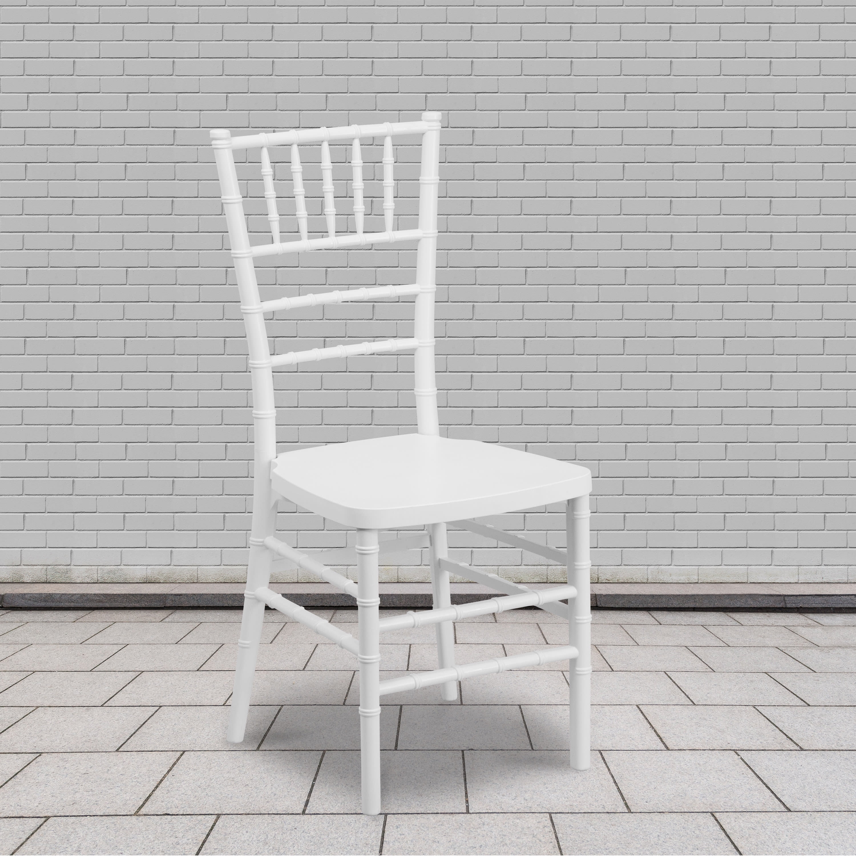 White Resin Stackable Chiavari Chairs for Banquet and Event