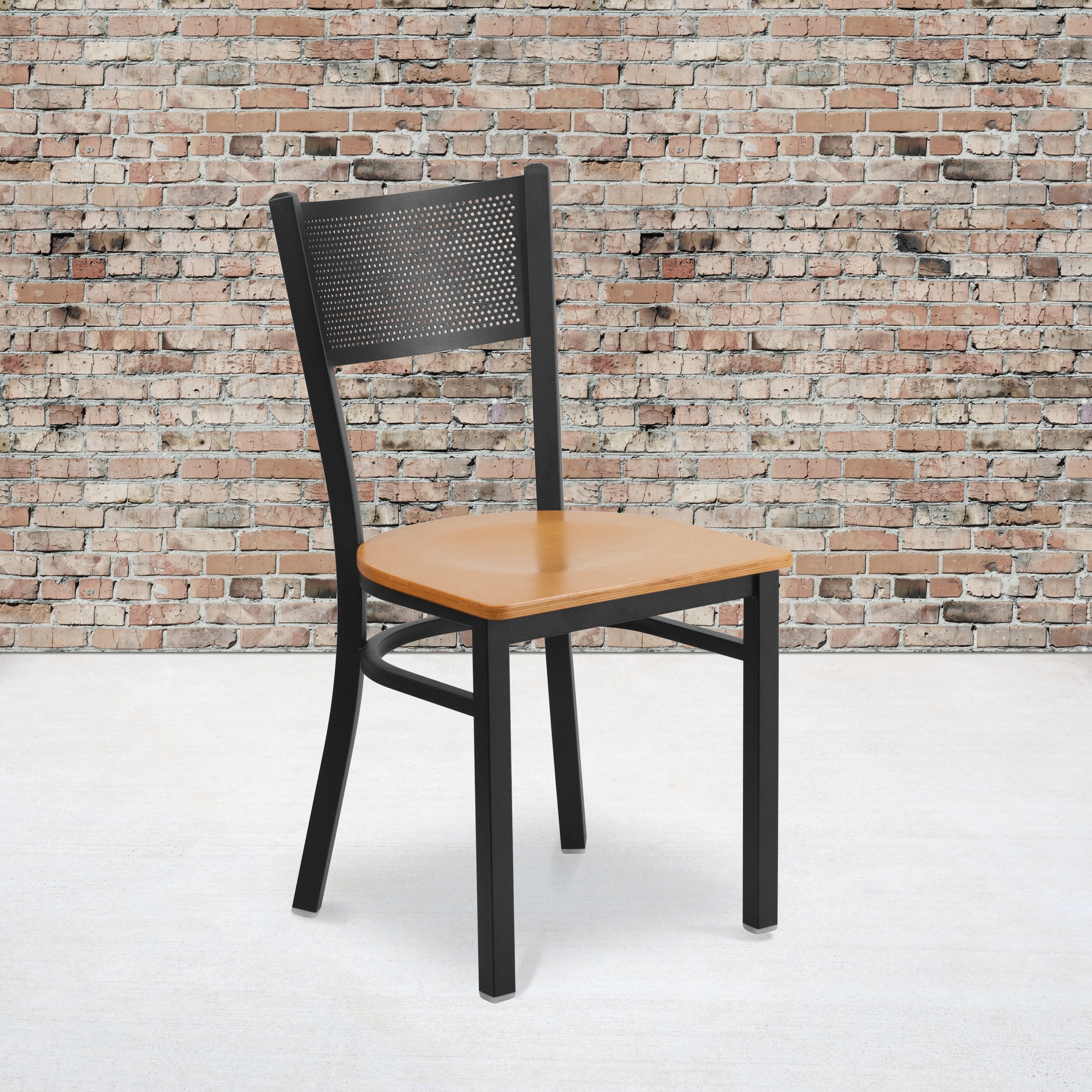 Grid Back Metal Restaurant Chair
