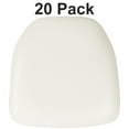 thumbnail image 1 of BizChair 20 Pack Hard White Vinyl Chiavari Chair Cushion, 1 of 3