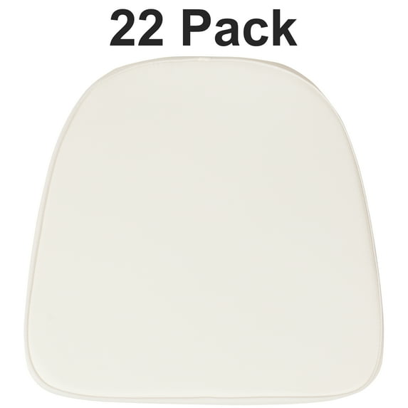BizChair 22 Pack Soft Ivory Fabric Chiavari Chair Cushion
