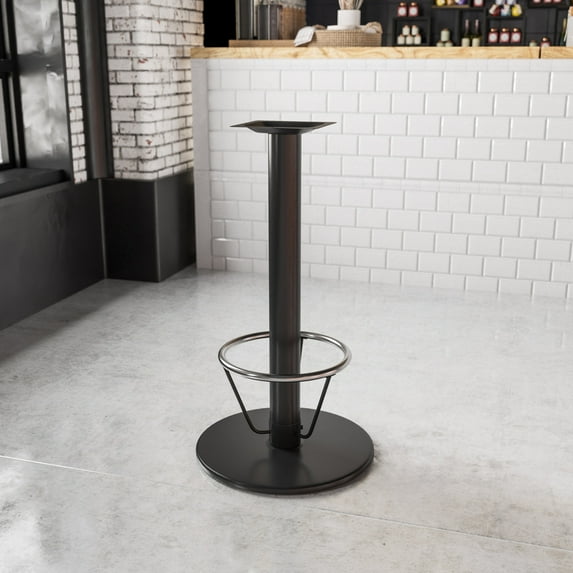 BizChair 24'' Round Restaurant Table Base with 4'' Dia. Bar Height Column and Foot Ring