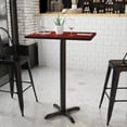 thumbnail image 1 of BizChair 24'' x 30'' Rectangular Mahogany Laminate Table Top with 22'' x 22'' Bar Height Table Base, 1 of 4