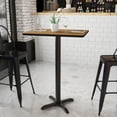 thumbnail image 1 of BizChair 24'' x 30'' Rectangular Walnut Laminate Table Top with 22'' x 22'' Bar Height Table Base, 1 of 4