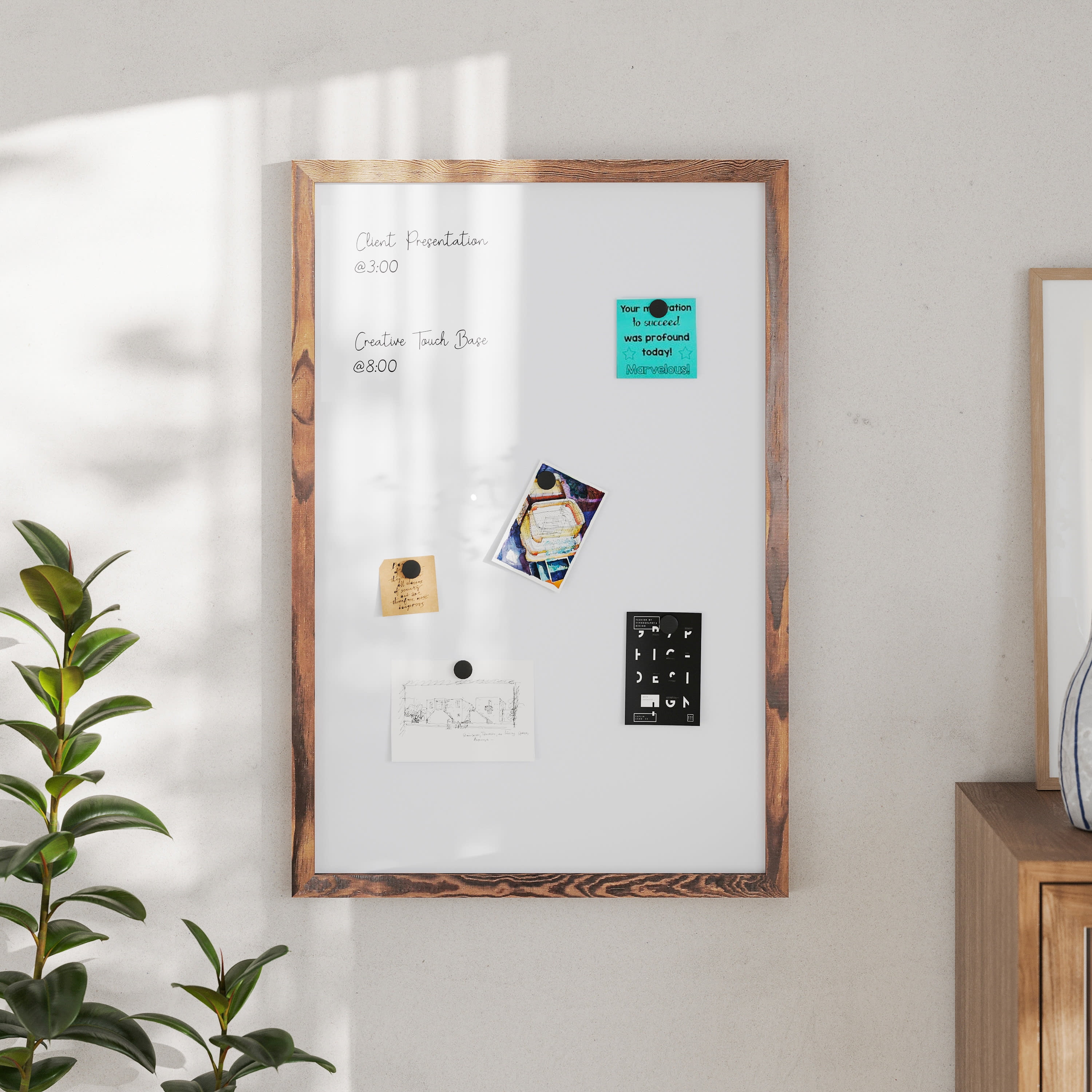 BizChair 24x36 Wall Mount White Board with Included Dry Erase Marker, 4