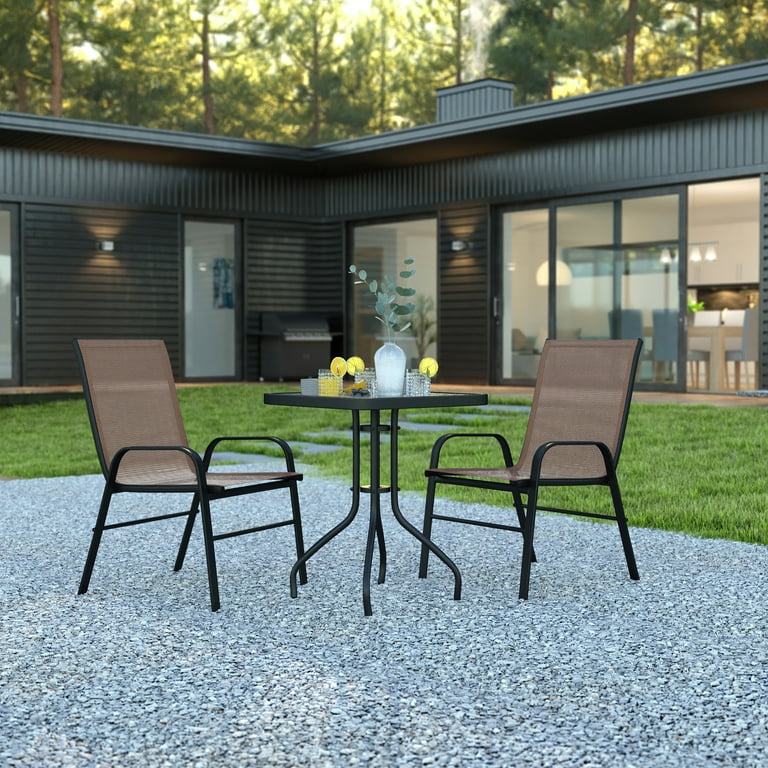 Tempered glass cheap patio table