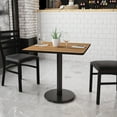 thumbnail image 1 of BizChair 30'' Square Walnut Laminate Table Top with 18'' Round Table Height Base, 1 of 4