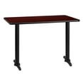 thumbnail image 1 of BizChair 30'' x 42'' Rectangular Mahogany Laminate Table Top with 5'' x 22'' Table Height Bases, 1 of 3
