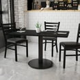 thumbnail image 1 of BizChair 30'' x 48'' Rectangular Black Laminate Table Top with 24'' Round Table Height Base, 1 of 4
