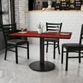thumbnail image 1 of BizChair 30'' x 48'' Rectangular Mahogany Laminate Table Top with 24'' Round Table Height Base, 1 of 4