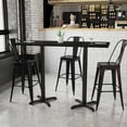thumbnail image 1 of BizChair 30'' x 60'' Rectangular Black Laminate Table Top with 22'' x 22'' Bar Height Table Bases, 1 of 4