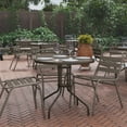 thumbnail image 1 of BizChair 31.5'' Bronze Round Tempered Glass Metal Table, 1 of 12