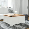 BizChair 35.75" Farmhouse Storage Coffee Table with Hinged Lift Top ...