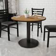 thumbnail image 1 of BizChair 36'' Round Walnut Laminate Table Top with 24'' Round Table Height Base, 1 of 4
