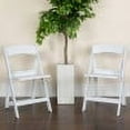 thumbnail image 1 of BizChair 4 Pack 1000 lb. Capacity White Resin Folding Chair with Slatted Seat, 1 of 15