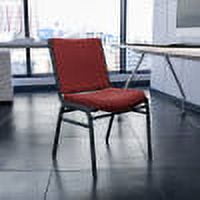 Burgundy Patterned Fabric Heavy Duty Stacking Chairs, Set of 4