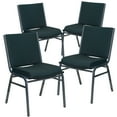thumbnail image 1 of BizChair 4 Pack Heavy Duty Green Patterned Fabric Stack Chair, 1 of 7