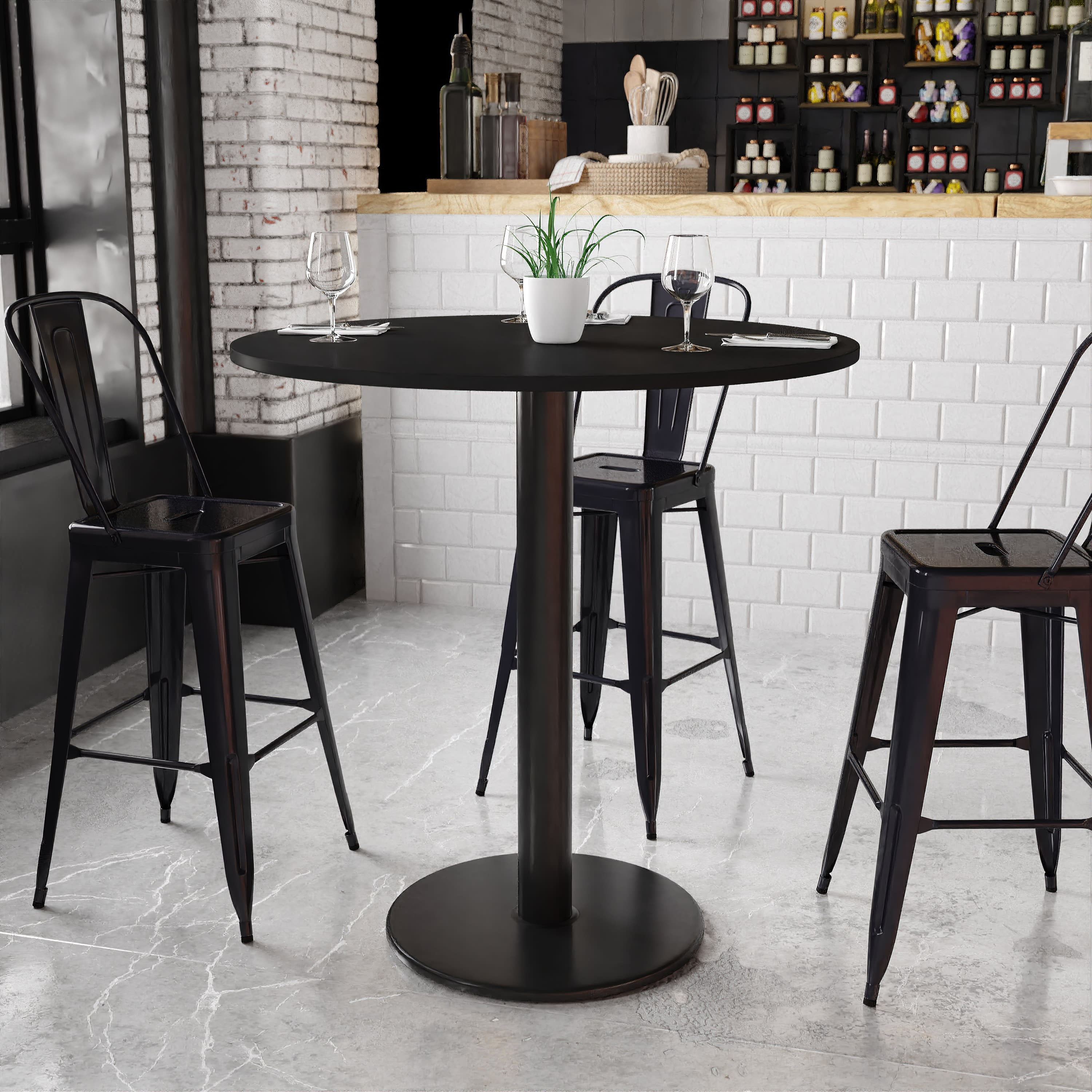 Signature Design by Ashley Challiman Round Pub Table Walmart