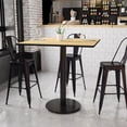 thumbnail image 1 of BizChair 42'' Square Natural Laminate Table Top with 24'' Round Bar Height Table Base, 1 of 4