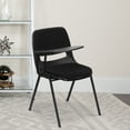 thumbnail image 1 of BizChair 5 Pack Black Padded Ergonomic Shell Chair with Right Handed Flip-Up Tablet Arm, 1 of 14