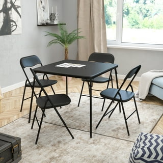Plastic table and clearance chairs at game store