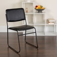 thumbnail image 1 of BizChair 500 lb. Capacity High Density Black Vinyl Stacking Chair with Sled Base, 1 of 11