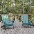 thumbnail image 1 of BizChair Adirondack Chair with Cup Holder, Weather Resistant HDPE Adirondack Chair in Blue, Set of 2, 1 of 12