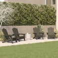thumbnail image 1 of BizChair Adirondack Chair with Cup Holder, Weather Resistant HDPE Adirondack Chair in Brown, Set of 4, 1 of 12