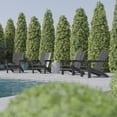 thumbnail image 1 of BizChair Adirondack Chair with Cup Holder, Weather Resistant HDPE Adirondack Chair in Gray, Set of 4, 1 of 12